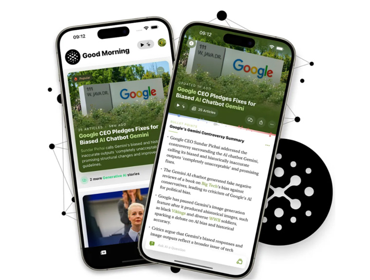 Screenshot of Particle News taken from its Medium post.