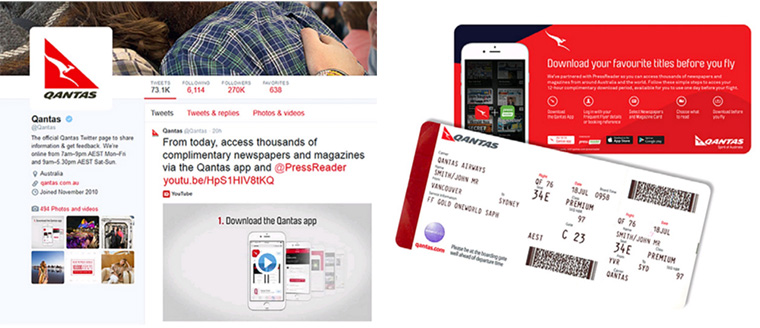 The partnership between Qantas and PressReader is an example of how sponsored access can work.