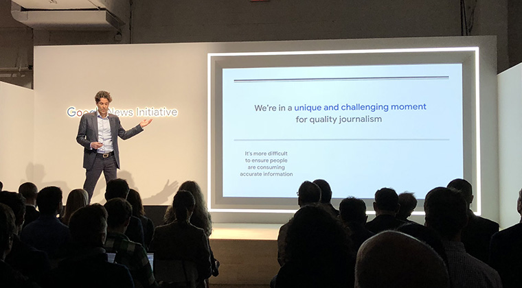 The Google News Initiative will distribute US$300 million over the next three years to support journalism globally.
