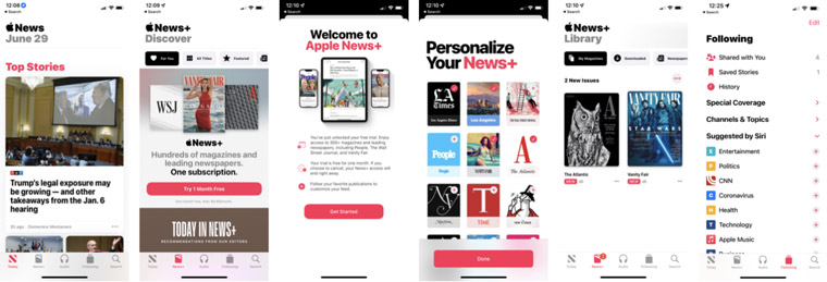 Apple News asks readers to personalise once they get to the News+ section.